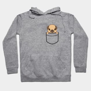 Pocket Puppy Pug T-Shirt Hoodie